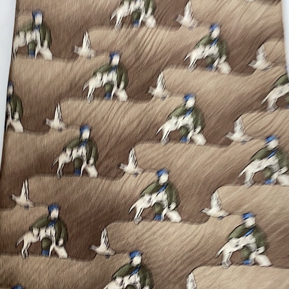 American Lifestyle Made In USA 100% Silk Duck Hunter Hunting Dog Neck Tie - Picture 8 of 10